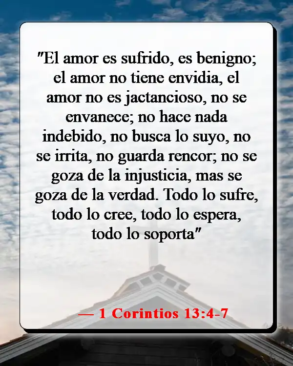 Versículos de la Biblia sobre cómo Dios te envía a la persona correcta (1 Corintios 13:4-7)