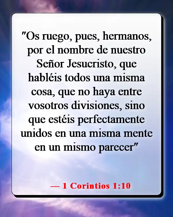 Versículos de la Biblia sobre pasar tiempo con amigos (1 Corintios 1:10)