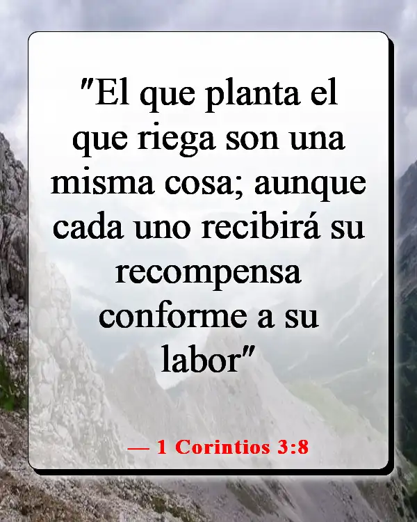 Versículos de la Biblia sobre asumir la responsabilidad de tus propias acciones (1 Corintios 3:8)