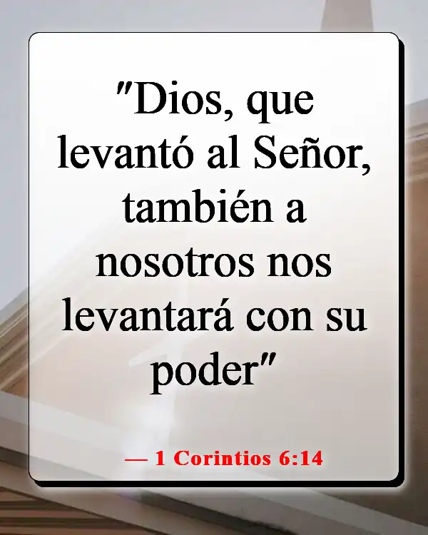 Versículos de la Biblia sobre celebrar la vida después de la muerte (1 Corintios 6:14)