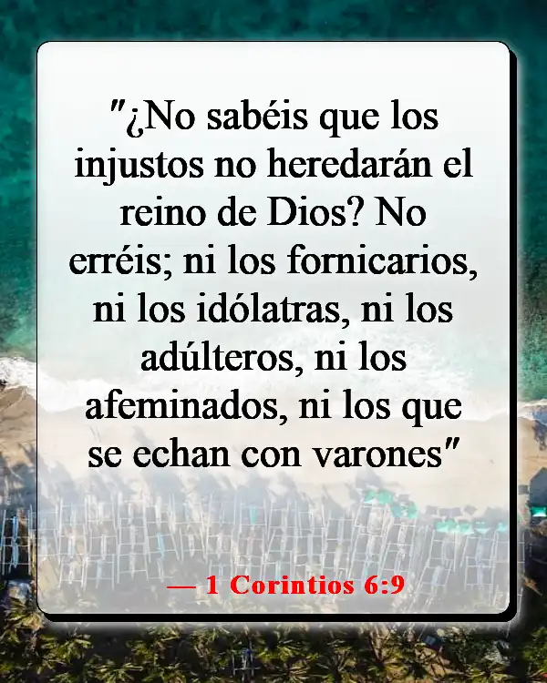 Versículos de la Biblia sobre hacer el mal cuando sabes lo que es correcto (1 Corintios 6:9)