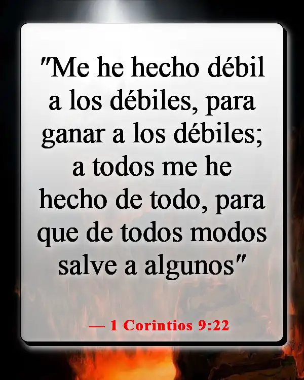 Versículos de la Biblia sobre guiar a otros hacia Dios (1 Corintios 9:22)