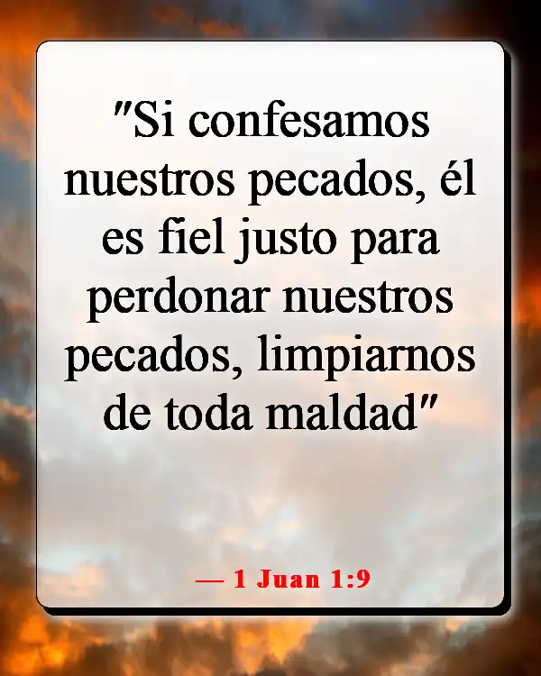 Versículos de la Biblia sobre estar bien con Dios (1 Juan 1:9)