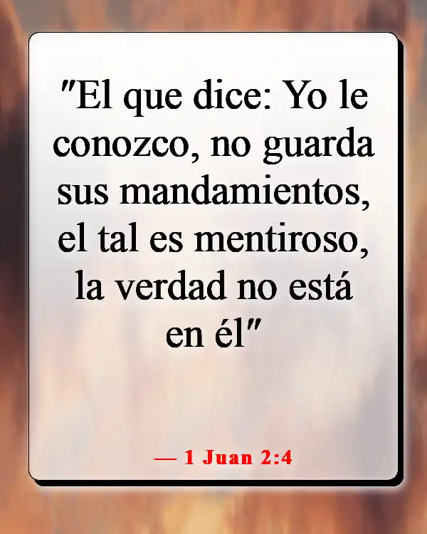 Versículos de la Biblia sobre hacer el mal cuando sabes lo que es correcto (1 Juan 2:4)