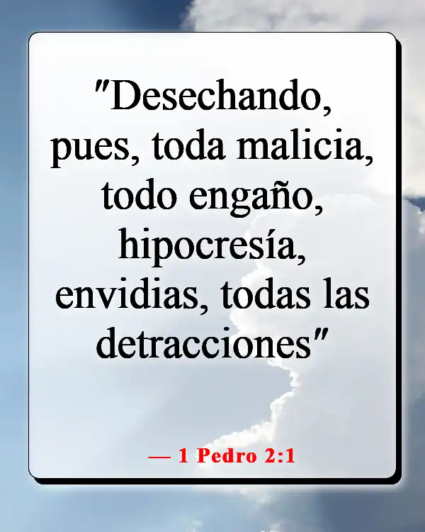 Versículos bíblicos sobre los obstáculos para el crecimiento espiritual (1 Pedro 2:1)