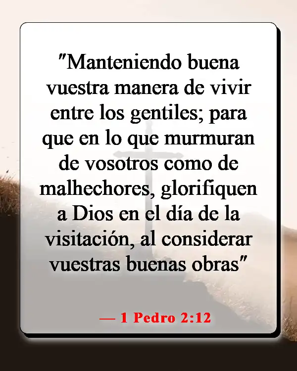 Versículos de la Biblia sobre la virtud (1 Pedro 2:12)