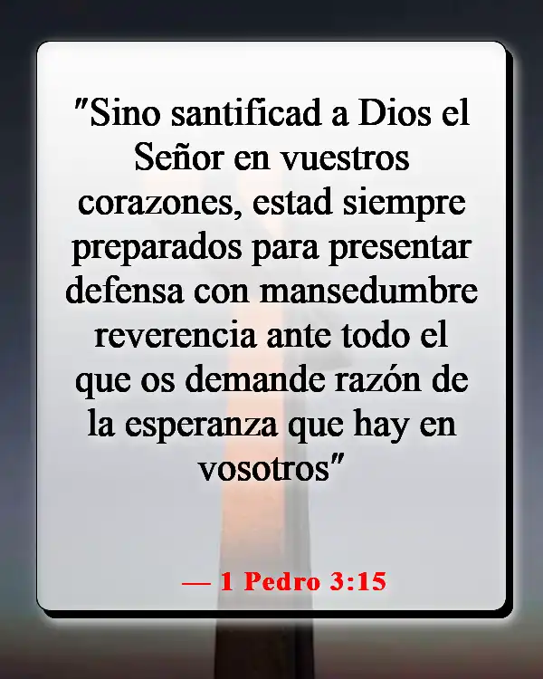 Versículos de la Biblia sobre guiar a otros hacia Dios (1 Pedro 3:15)