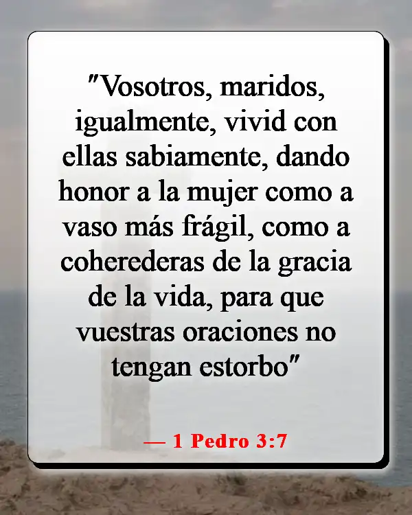 Versículos de la Biblia sobre cómo Dios te envía a la persona correcta (1 Pedro 3:7)