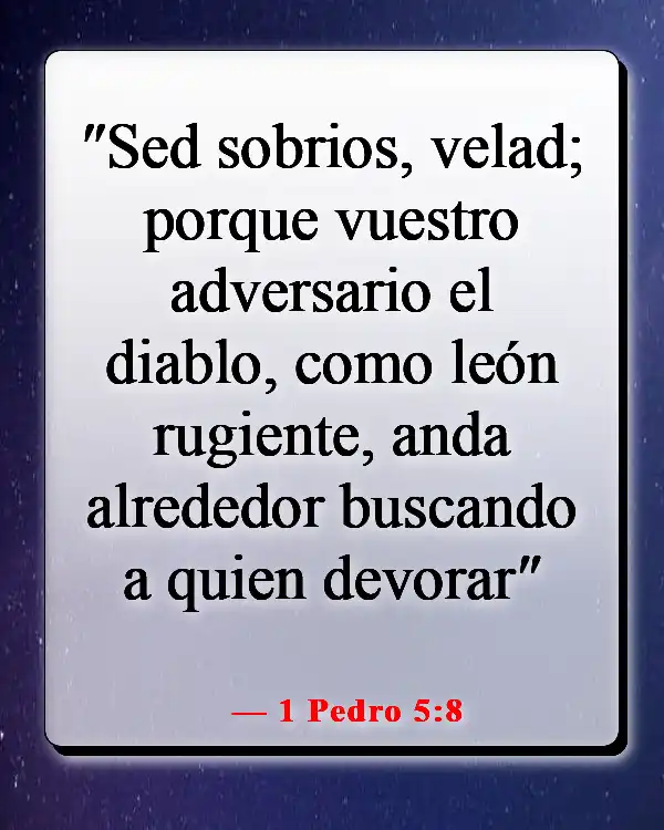 Versículos de la Biblia sobre la lucha en la guerra espiritual (1 Pedro 5:8)