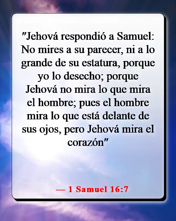 Versículos bíblicos sobre el destino (1 Samuel 16:7)