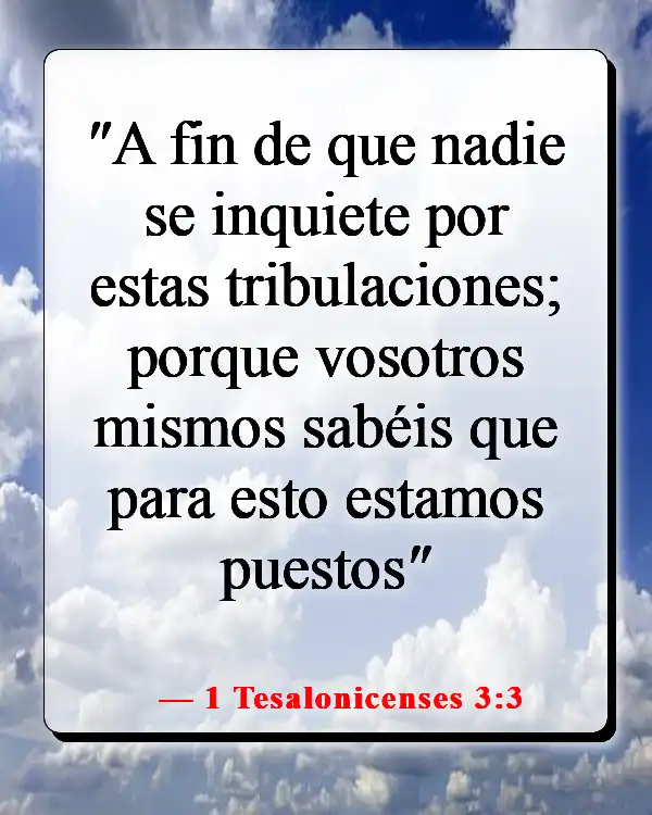 Versículo bíblico sobre las pruebas que nos hacen más fuertes (1 Tesalonicenses 3:3)