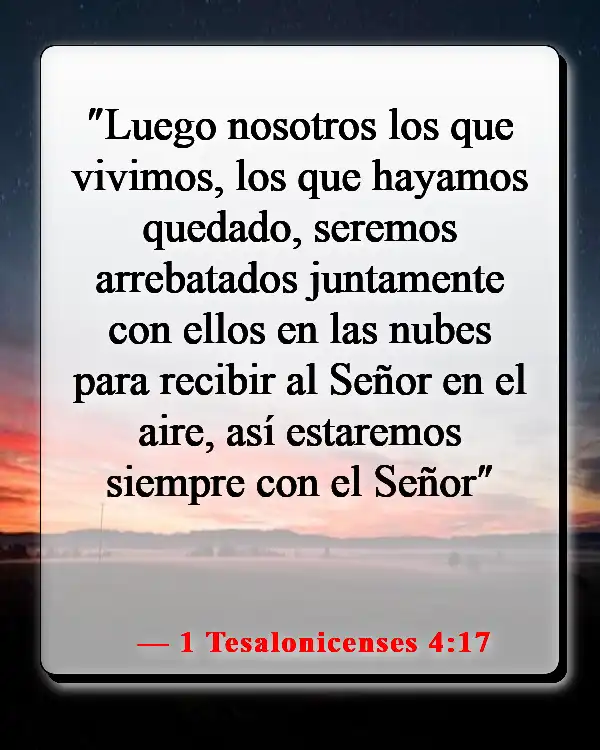 Versículos de la Biblia sobre la esperanza del cielo (1 Tesalonicenses 4:17)