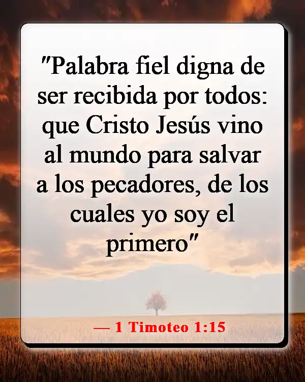 Versículos de la Biblia sobre no ser perfecto (1 Timoteo 1:15)