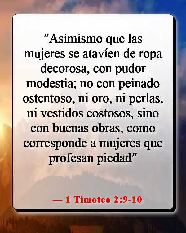 Versículos de la Biblia sobre la mujer sabia (1 Timoteo 2:9-10)