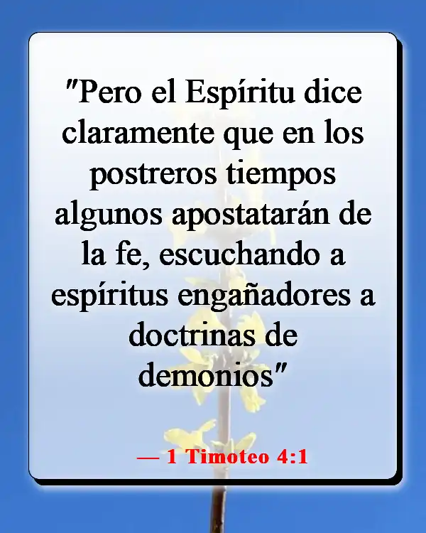 Versículos de la Biblia sobre las distracciones del mundo (1 Timoteo 4:1)