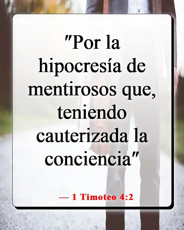 Versículos de la Biblia sobre hacer el mal cuando sabes lo que es correcto (1 Timoteo 4:2)