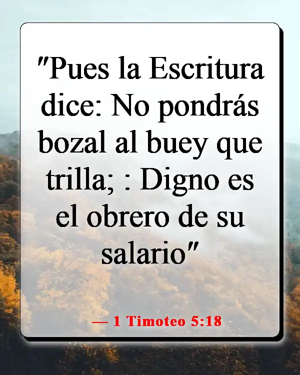 Versículos de la Biblia sobre sembrar y cosechar (1 Timoteo 5:18)