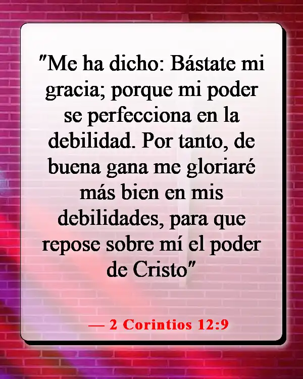 Versículos de la Biblia sobre no ser perfecto (2 Corintios 12:9)