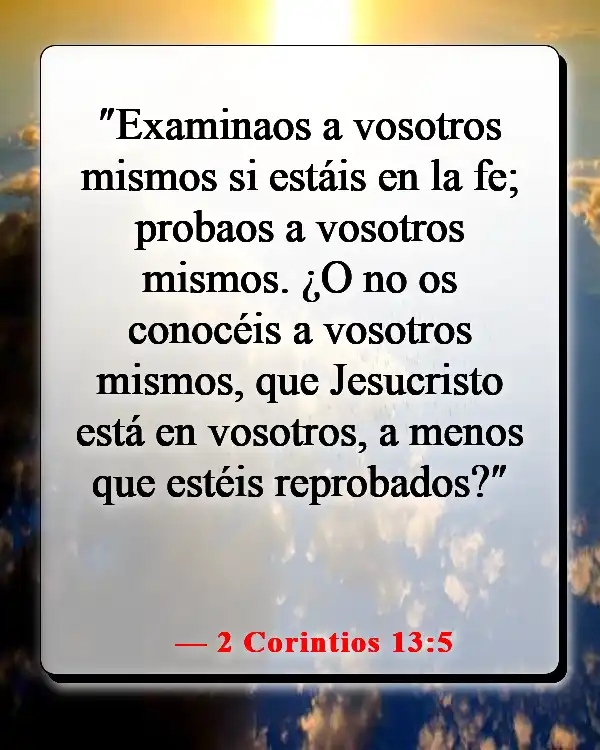 Versículos de la Biblia sobre sentir la presencia de Dios (2 Corintios 13:5)