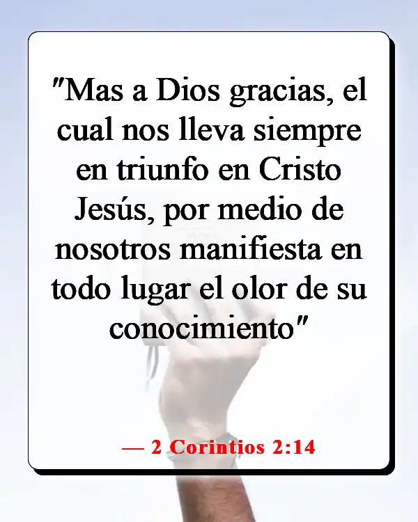 Versículos de la Biblia sobre guiar a otros hacia Dios (2 Corintios 2:14)