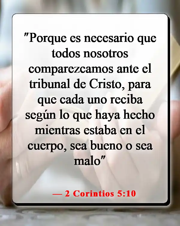 Versículos de la Biblia sobre sembrar y cosechar (2 Corintios 5:10)