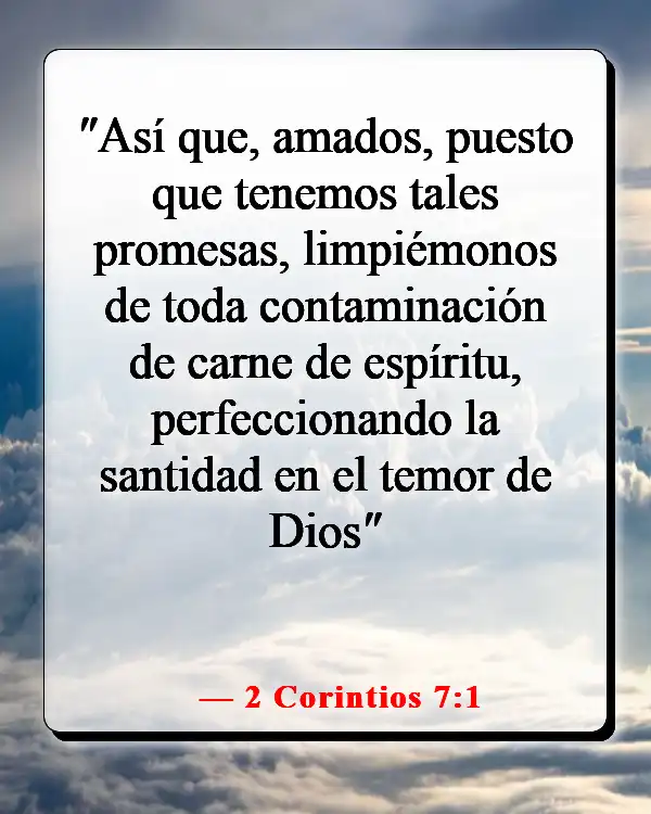 Versículos de la Biblia sobre juzgar a otros con justicia (2 Corintios 7:1)