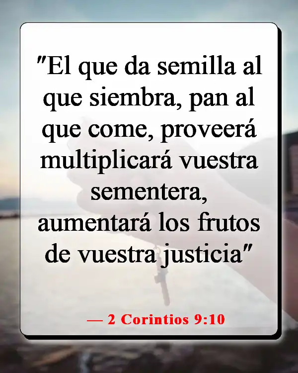 Versículos de la Biblia sobre sembrar y cosechar (2 Corintios 9:10)