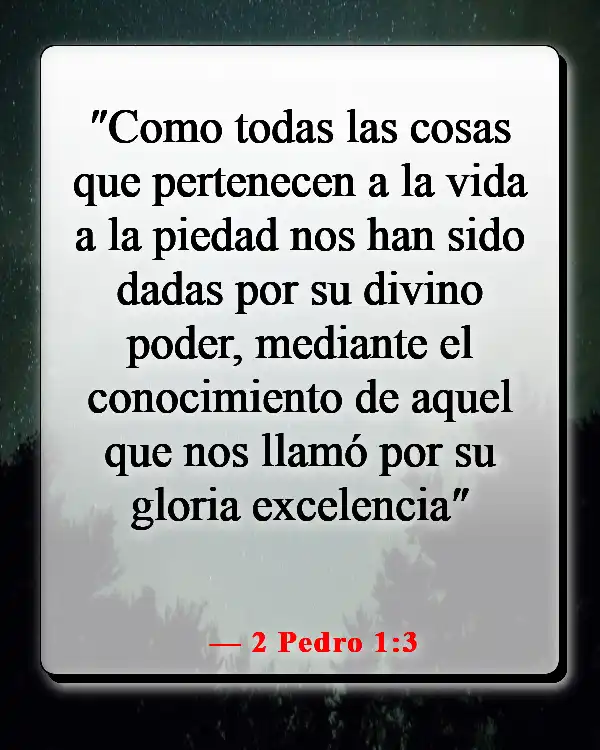 Versículos de la Biblia sobre cambiar tu mentalidad (2 Pedro 1:3)