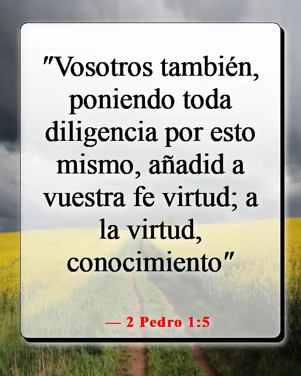 Versículos de la Biblia sobre la virtud (2 Pedro 1:5)