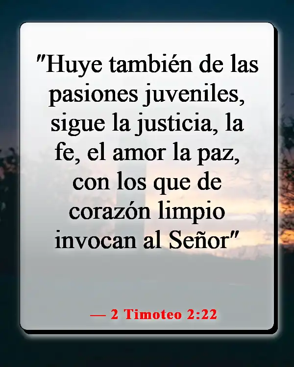 Versículos de la Biblia sobre la virtud (2 Timoteo 2:22)