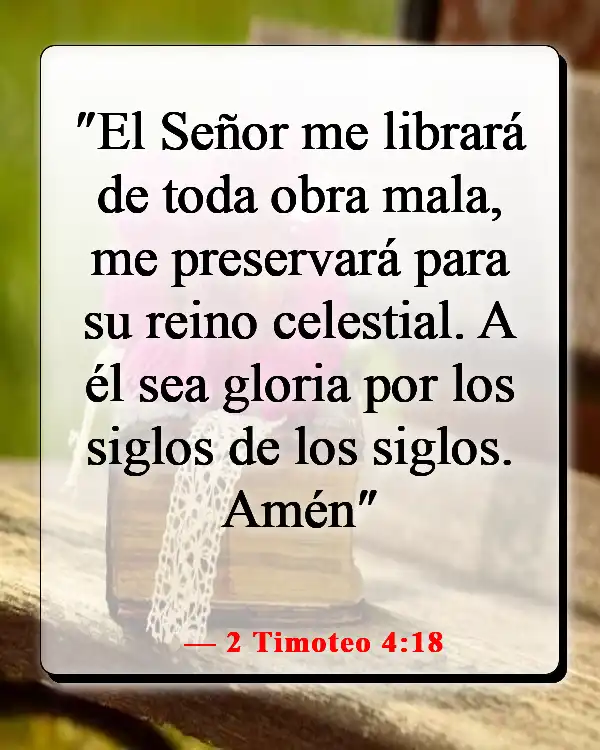 Versículos de la Biblia para cuando el enemigo ataca (2 Timoteo 4:18)