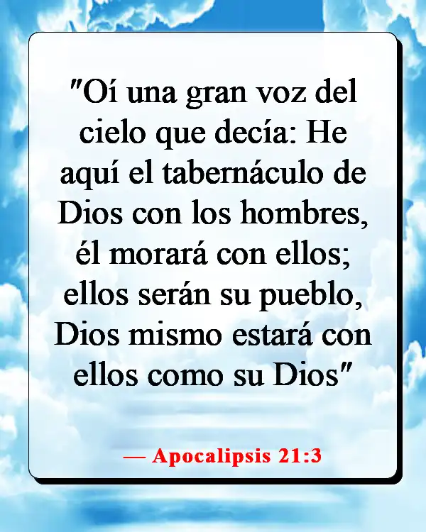 Versículos de la Biblia sobre sentir la presencia de Dios (Apocalipsis 21:3)