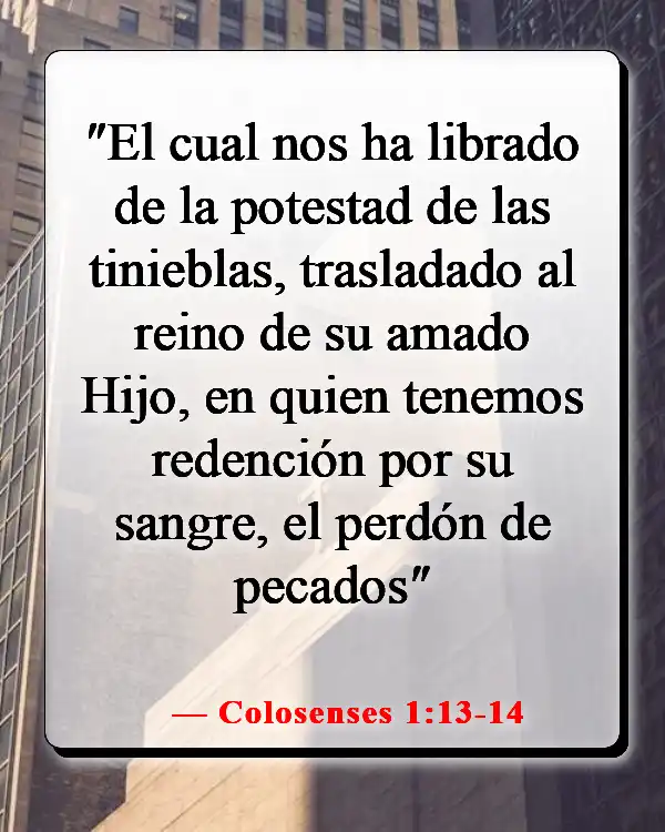 Versículos de la Biblia sobre la salvación solo a través de Cristo (Colosenses 1:13-14)
