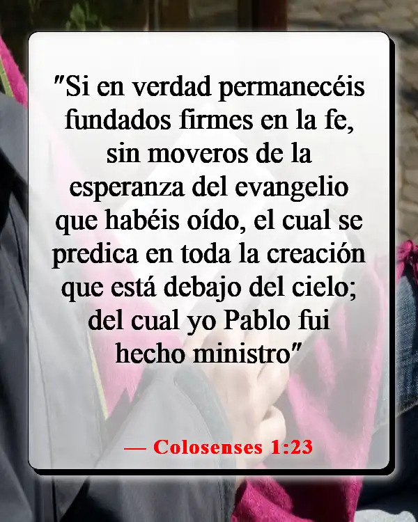 Versículos de la Biblia sobre creer sin ver (Colosenses 1:23)