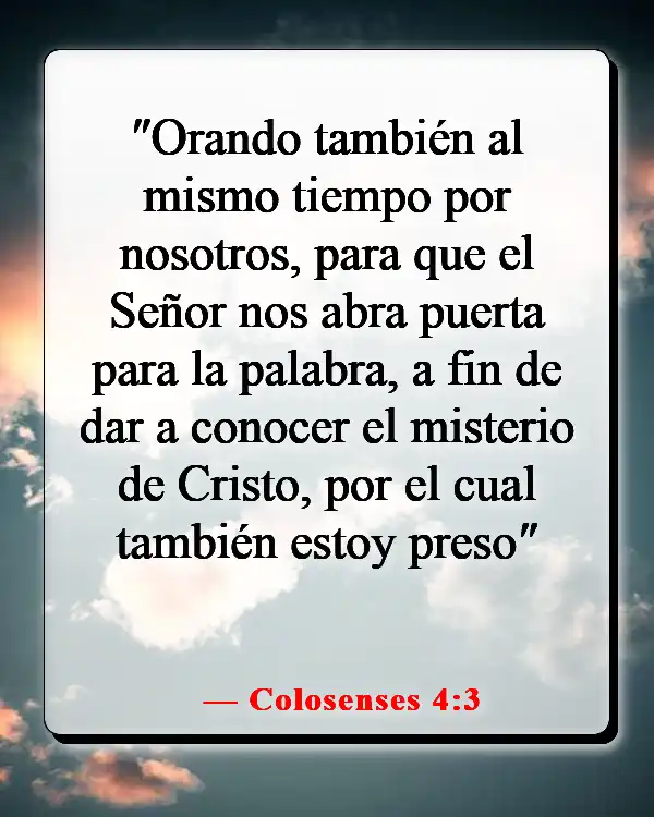 Versículos bíblicos para orar por viajes misioneros (Colosenses 4:3)