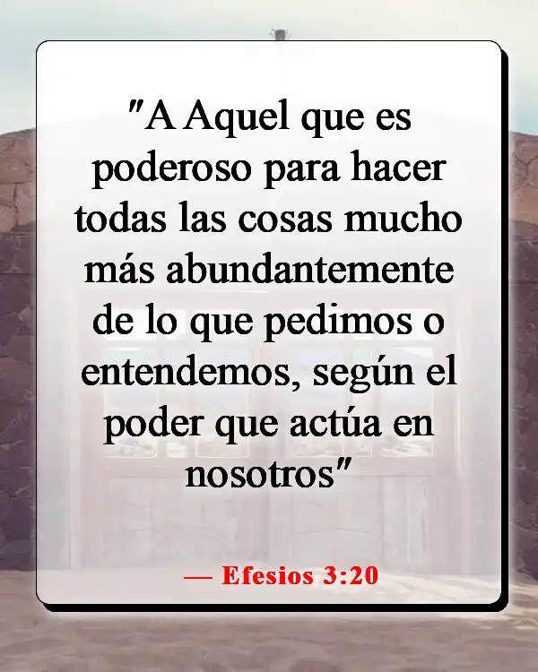 Versículo de la Biblia: Con Dios, todas las cosas son posibles (Efesios 3:20)