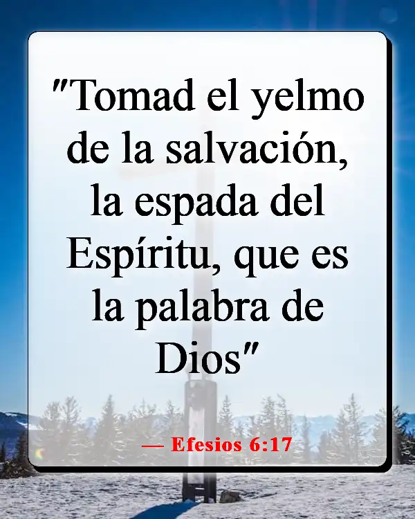 Versículos de la Biblia sobre la lucha en la guerra espiritual (Efesios 6:17)
