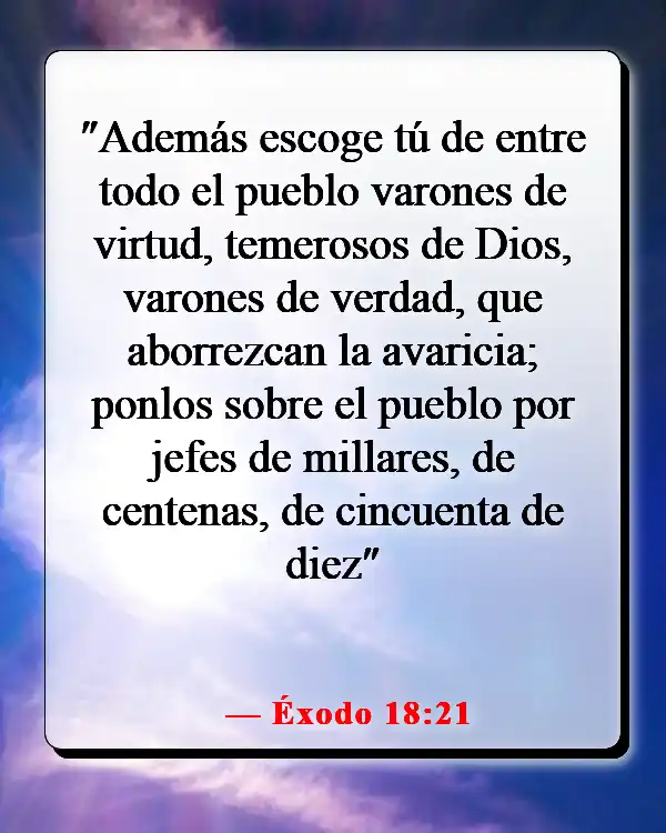 Versículos bíblicos sobre hombres piadosos (Éxodo 18:21)