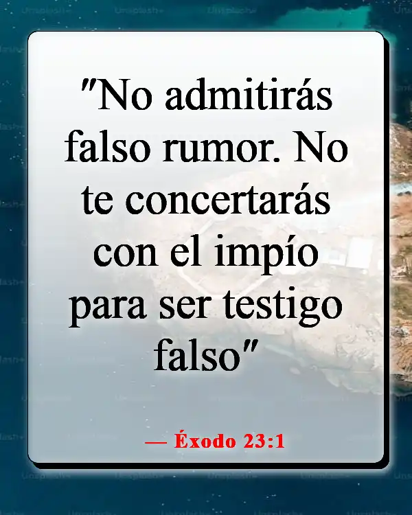 Versículos de la Biblia sobre la justicia en los negocios (Éxodo 23:1)