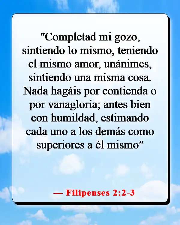 Versículos de la Biblia sobre cómo Dios te envía a la persona correcta (Filipenses 2:2-3)