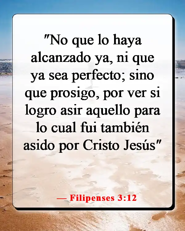 Versículos de la Biblia sobre no ser perfecto (Filipenses 3:12)