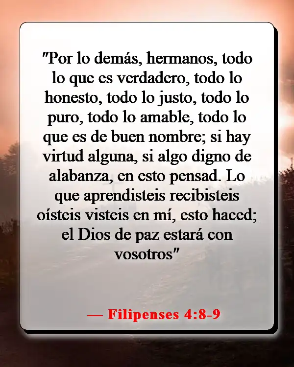 Versículos de la Biblia sobre pasar tiempo con amigos (Filipenses 4:8-9)