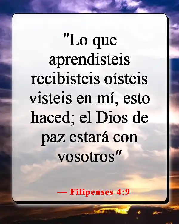 Versículos de la Biblia sobre guiar a otros hacia Dios (Filipenses 4:9)