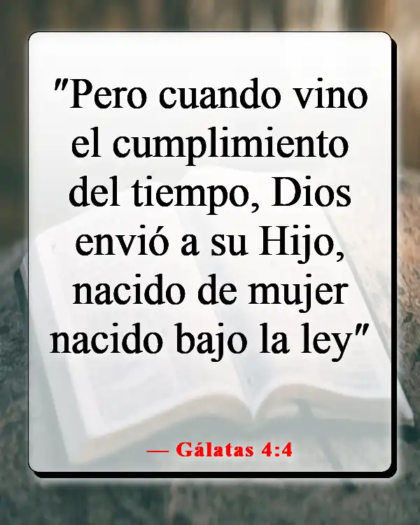 Versículos de la Biblia sobre las estaciones de la vida (Gálatas 4:4)
