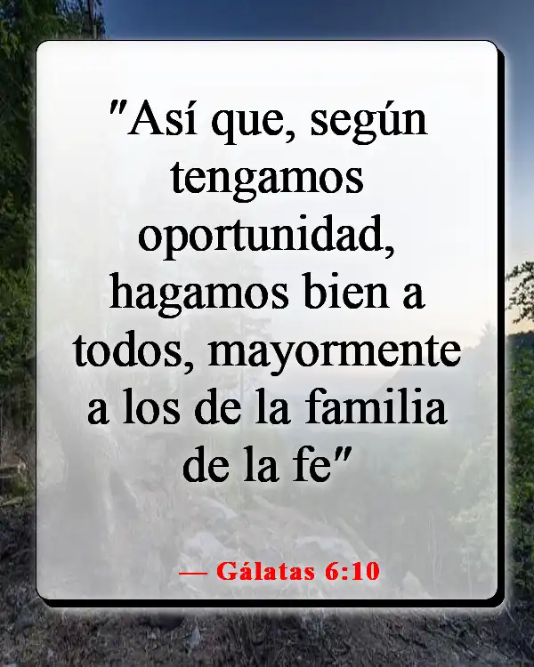 Versículos de la Biblia sobre la comida y la comunión (Gálatas 6:10)