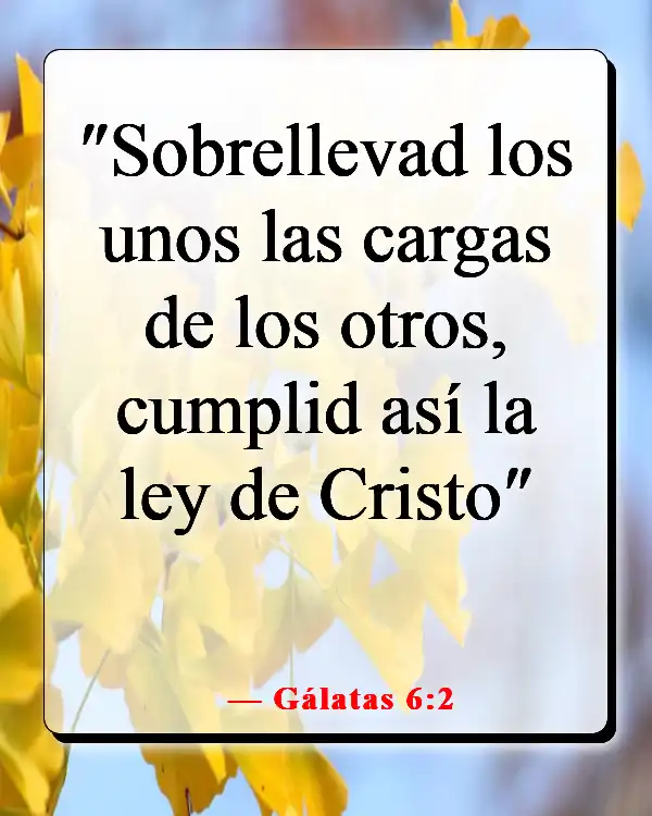 Versículos de la Biblia sobre juzgar a otros con justicia (Gálatas 6:2)