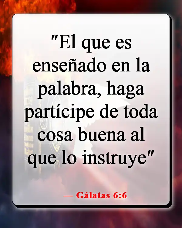 Versículos de la Biblia sobre hacer buenas obras en secreto (Gálatas 6:6)