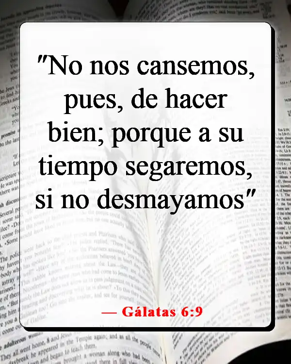 Versículos de la Biblia sobre sembrar y cosechar (Gálatas 6:9)