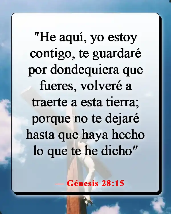 Versículos de la Biblia sobre sentir la presencia de Dios (Génesis 28:15)