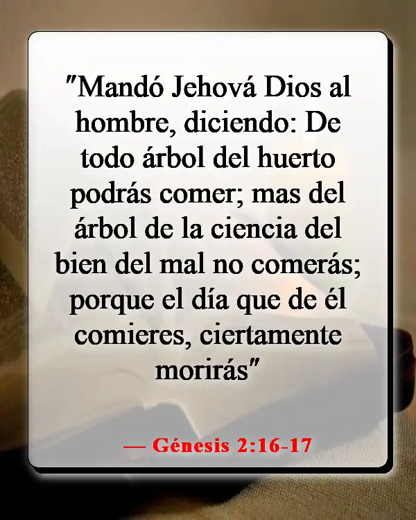 Versículos de la Biblia sobre la libertad de elección (Génesis 2:16-17)